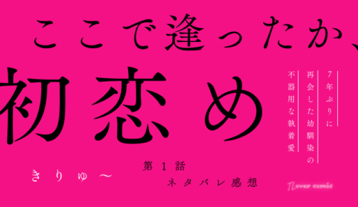 ここで逢ったか、初恋め〜7年ぶりに再会した幼馴染の不器用な執着愛〜 第１話／きりゅ～｜TLマンガ ネタバレ感想